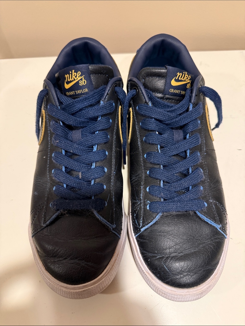 Nike SB Grant Taylor Black Navy Gold Low-Top Skate Shoes